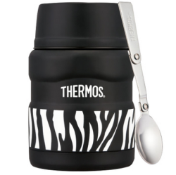THERMOS 膳魔师 SK-3000 ZBK 不锈钢真空食物焖烧罐  个性斑马 470ml+洗脸巾 