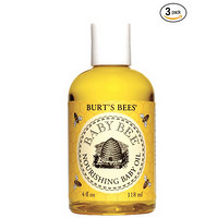 BURT'S BEES伯特小蜜蜂宝宝按摩油 新生婴儿抚触油润肤油 118ml/瓶 0岁以上 *3件