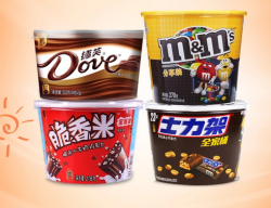 DOVE 德芙 经典4口味桶装 1198g