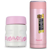 Peacock 孔雀 LBA-35 保温杯 350ml +LKF-A320 焖烧杯 320ml 组合套装