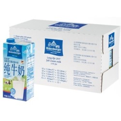 欧德堡(Oldenburger)超高温处理 营养成人儿童学生早餐全脂纯牛奶1L*12盒 整箱装