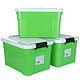 ailaiya 艾莱雅 塑料加固收纳百纳储物整理箱（大号）45L 超值3个装 绿色 Z1252