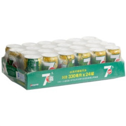 七喜 碳酸饮料 330ml*24听*2箱+家乐氏 可可玉米片 190g