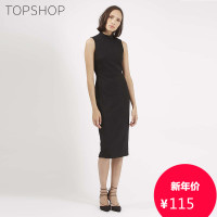 Topshop 10F18IBLK 女士无袖连衣裙 红色