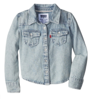 限尺码：Levi's 李维斯 Core Denim 女童牛仔衬衫