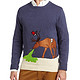 限S码：Alex Stevens Reindeer Hangover Ugly Christmas Sweater 男士麋鹿毛衣