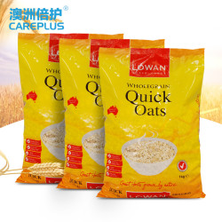 Lowan乐碗 冲饮燕麦片1kg*3袋 低脂早餐麦片 代餐饱腹