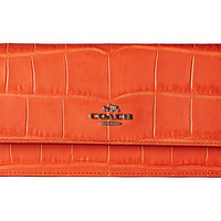 COACH 蔻驰 Embossed Croco Soft Wallet 女士长款钱包
