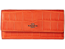 COACH 蔻驰 Embossed Croco Soft Wallet  女士长款钱包