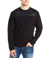 Calvin Klein Jeans Nylon Pieced Crew Sweatshirt 男士拼接运动衫