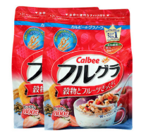 Calbee 卡乐比 营养早餐 水果果仁 冲饮麦片 800g*2包