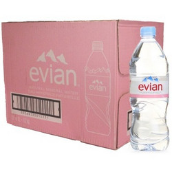 DANONE 达能 正品 依云（evian）天然矿泉水 1L*12瓶（新老包装随机发货）