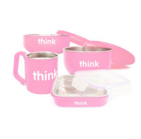 thinkbaby 辛克宝贝 婴幼儿不锈钢餐具套装 4件套