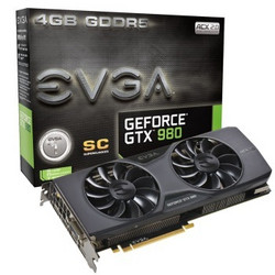 EVGA GTX980 4G SC ACX2.0 cooler 1266-1367MHz /7010MHz 256bit 显卡