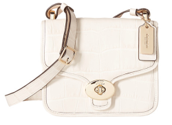 COACH 蔻驰 Embossed Croc Mini Page 女士真皮单肩包