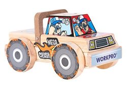 WORKPRO 万克宝 WORKPRO 木制儿童玩具工程车拼装玩具