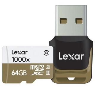 Lexar 雷克沙 1000x 高速TF卡 64GB（150MB/S，90M/s）