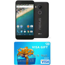 LG Google Nexus 5X 32GB 安卓智能手机（赠：$20 Visa 礼品卡）