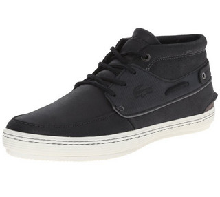 LACOSTE 鳄鱼 Meyssac Deck 男款真皮休闲鞋 Black US7.5