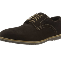 ROCKPORT 乐步 JD PLAIN TOE 男款休闲皮鞋 深棕 US7