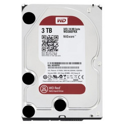 WD 西部数据 红盘 3TB SATA6Gb/s 64M 台式机硬盘（WD30EFRX）