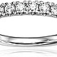 限尺码：Amazon Collection 14k White Gold Diamond Prong Anniversary Ring