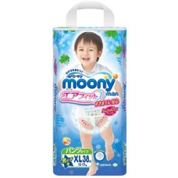 moony 尤妮佳 婴儿拉拉裤 男 XL38片*2包