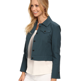ANNE KLEIN Horizontal Seersucker 女款牛仔外套