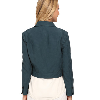 ANNE KLEIN Horizontal Seersucker 女款牛仔外套