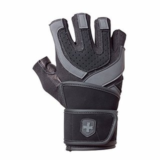 哈彬者 Harbinger 1250 健身手套 黑色/灰色 M（适合7.5-8英寸）