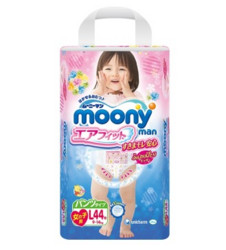 moony 尤妮佳 女婴用拉拉裤 L 44片 
