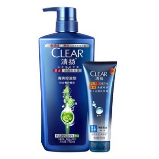 CLEAR 清扬 男士洗发露套组 (控油平衡750ml+净透清凉180ml)