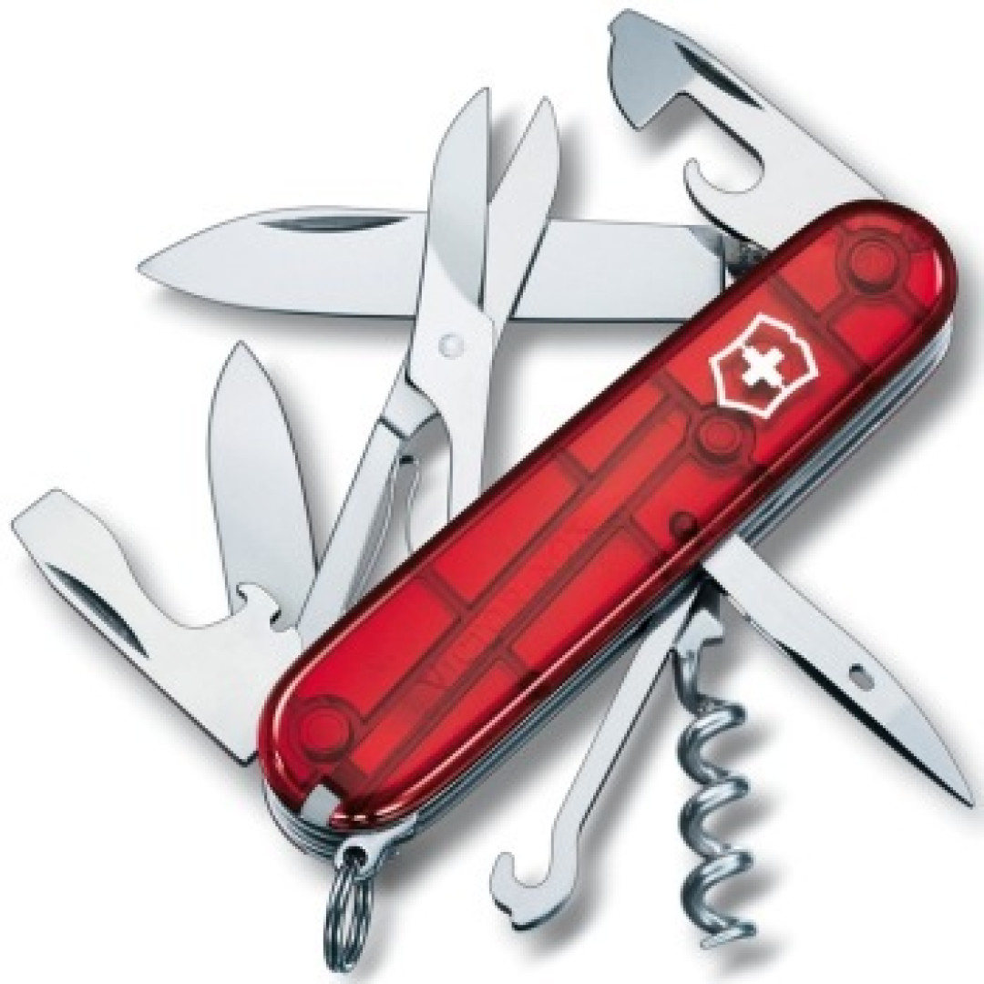 早上逛张大妈下午晒单：VICTORINOX 维氏  攀登者光面红透明 1.3703.T 瑞士军刀