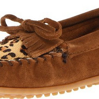 凑单品：Minnetonka 迷你唐卡 Leopard Kilty Moc 儿童款 豹纹豆豆鞋