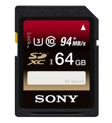 SONY 索尼 128G SDXC UHS-3 Class 10 高速存储卡（读94M/s）