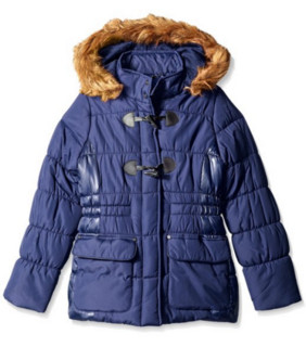 Jessica Simpson Faux-Fur Toggle Parka 女童外套