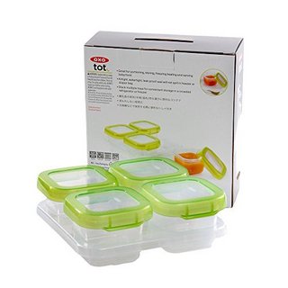 OXO 奥秀 食品冷冻储存盒 婴儿辅食盒 120ml*4