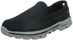 SKECHERS 斯凯奇  GO Walk 3系列 男 时尚条纹高缓震一脚蹬休闲鞋 53985C