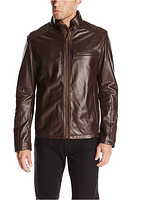  COLE HAAN Smooth Leather Moto Jacket 男款羊羔皮夹克