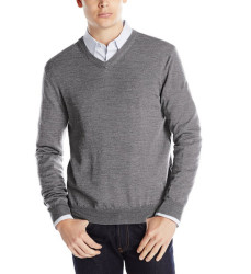 Calvin Klein Merino Solid 男士美利奴V领羊毛衫