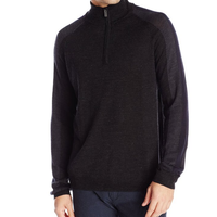 Calvin Klein Color-Block Half-Zip 男士羊毛混纺毛衣