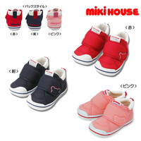 mikihouse 学步鞋 纺织材质二段婴儿学步鞋 小熊Logo 红色 14