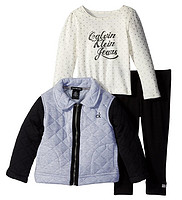 Calvin Klein Gray Quilted 女童三件套