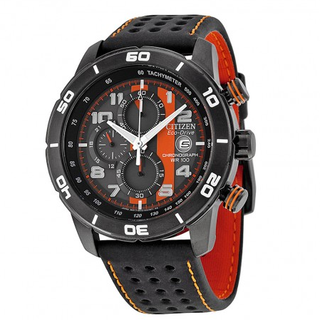 CITIZEN 西铁城 光动能腕表系列 CA0467-11H 男士光动能手表 45mm 黑盘 黑色聚氨酯涂层皮革表带 圆形