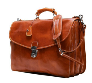 Floto Olive Brown Leather Briefcase 男款公文包