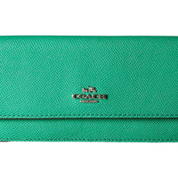 COACH 蔻驰 Print Crossgrain Slim 女士长款钱包