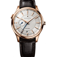 ZENITH 真力时 指挥官系列 18.2130.682/02.C498 男款机械表 40mm 银色 棕色 鳄鱼皮/橡胶