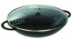 STAUB 1313923 珐琅铸铁双耳炒锅 37cm