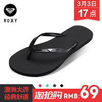 ROXY 澳洲小黑拖 女士居家拖鞋人字拖