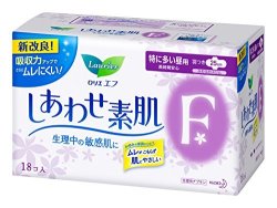 KAO 花王 乐而雅 F素肌防敏感 丝薄纯棉卫生巾 日用 25cm*18片